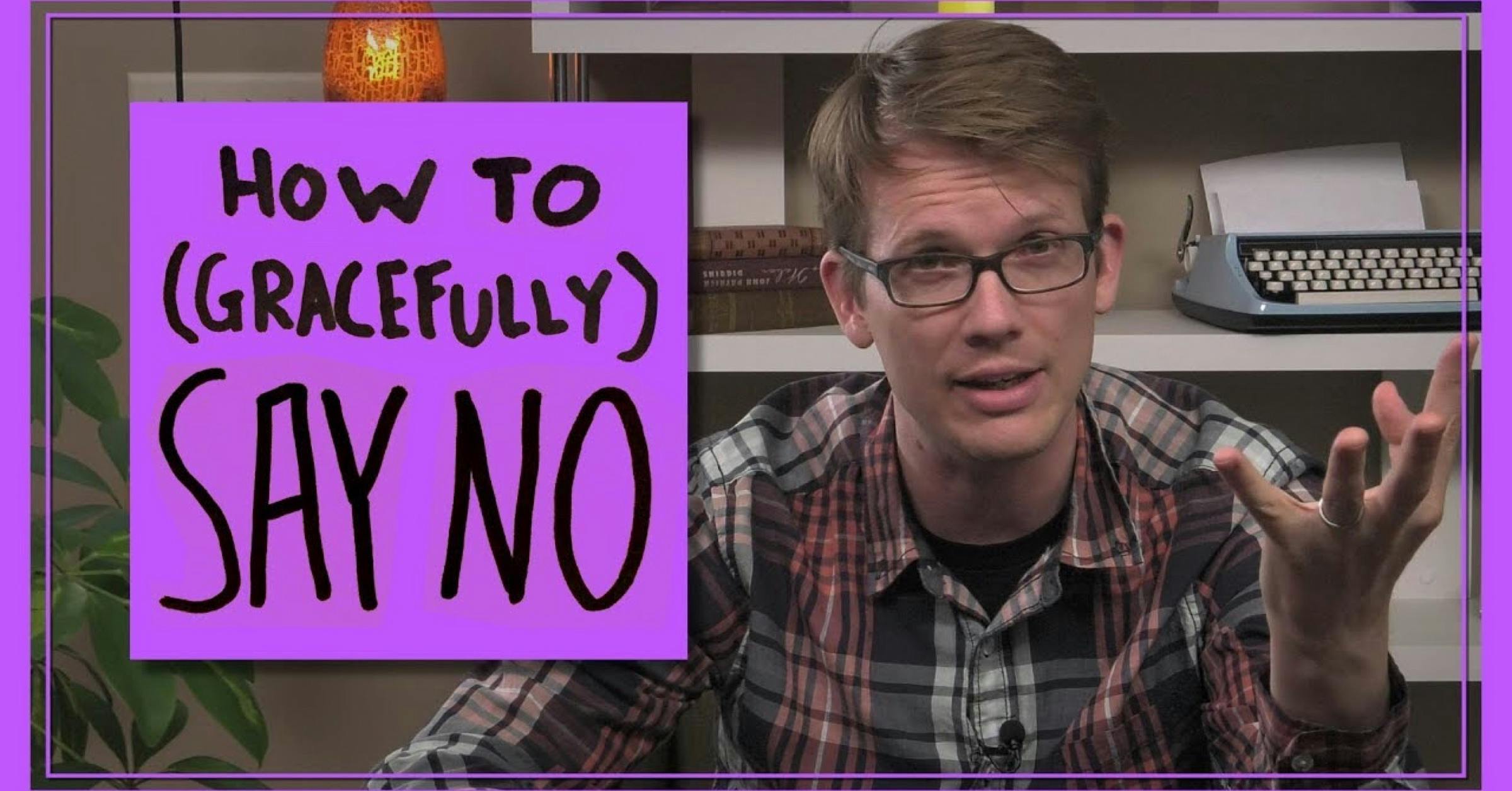 How to say no